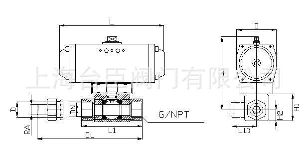 Q614F氣動高壓三通球閥 Q614F氣動高壓三通球閥